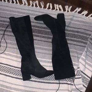 Knee high black boots